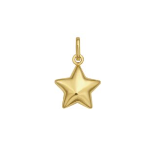 14K Yellow Gold Polished Star Charm Pendant