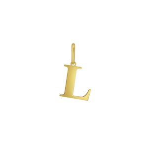 14K Yellow Gold Initial L Charm Pendant