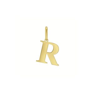14K Yellow Gold Initial R Charm Pendant